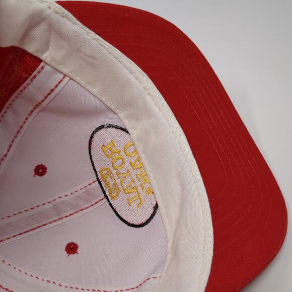 Royal Oak Slideback Baseball Cap Red One Size Embroidered La Mode Vintage USA - Picture 8 of 9